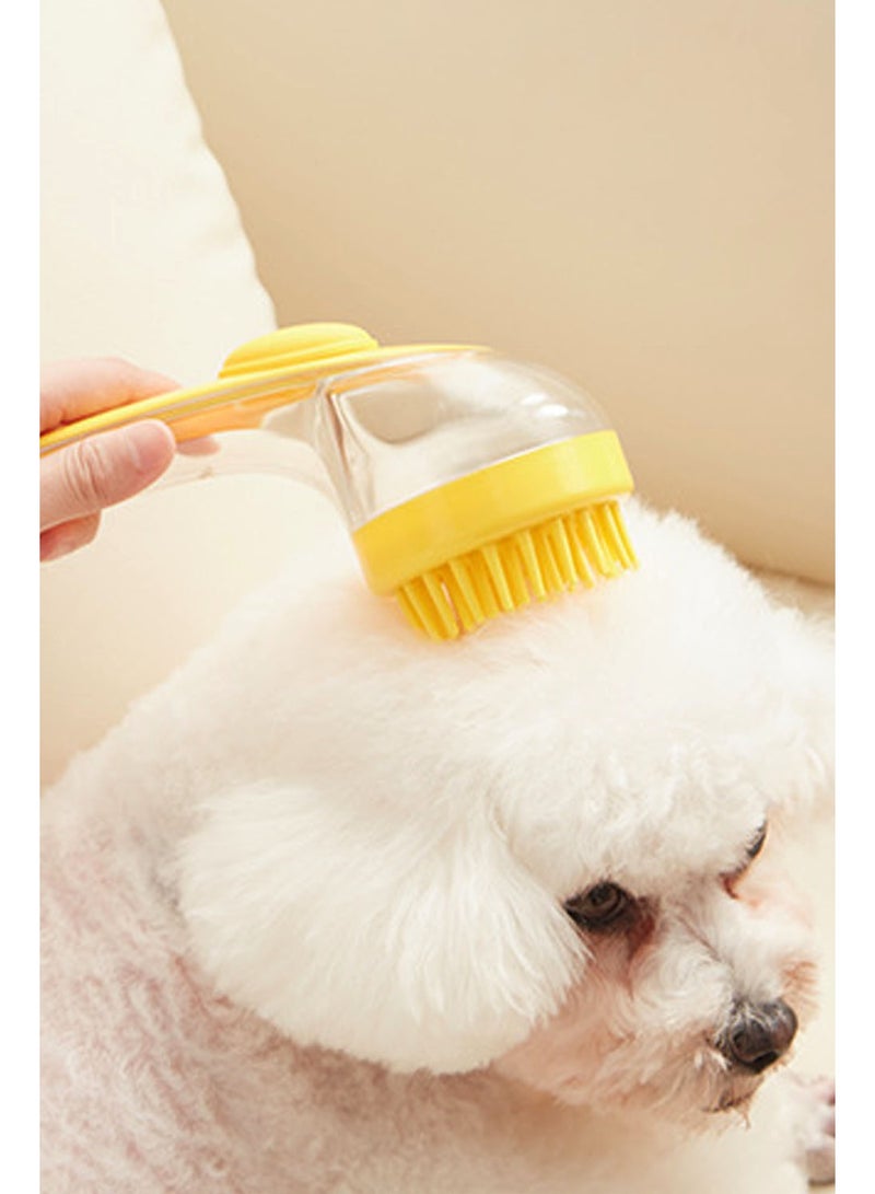 فرشاة استحمام للحيوانات الأليفة، فرشاة شامبو للكلاب مع صانع فقاعات، فرشاة استحمام جديدة 2 في 1 للكلاب مع موزع شامبو مدمج، فرشاة تدليك لتنظيف الكلاب والقطط ذات الشعر الطويل والقصير (أخضر) - Image 5